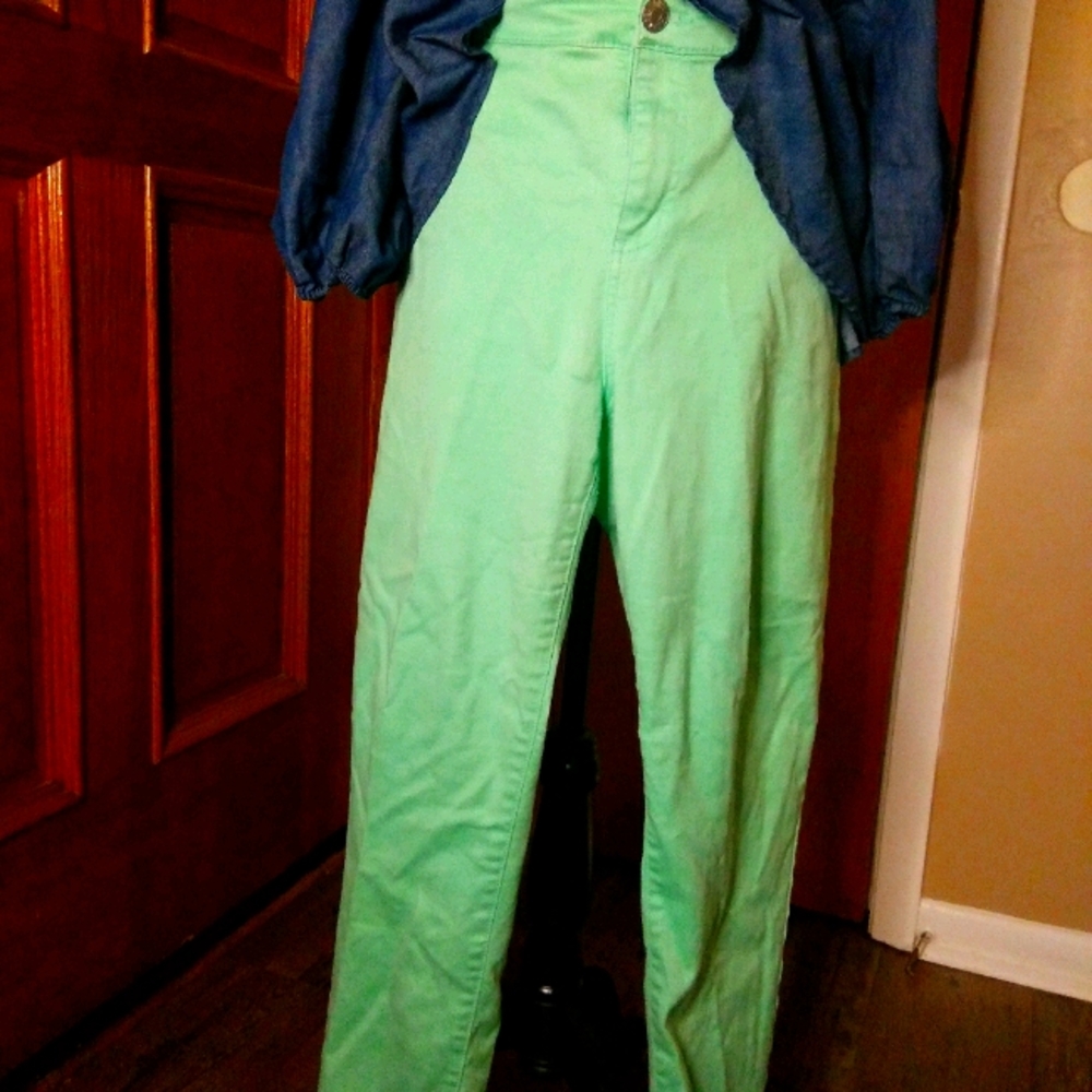 Skinny leg Seafoam Green Jeans